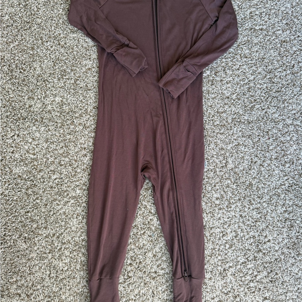 Little Sleepies Brown Zippy Pajamas | 12-18 months | Never worn